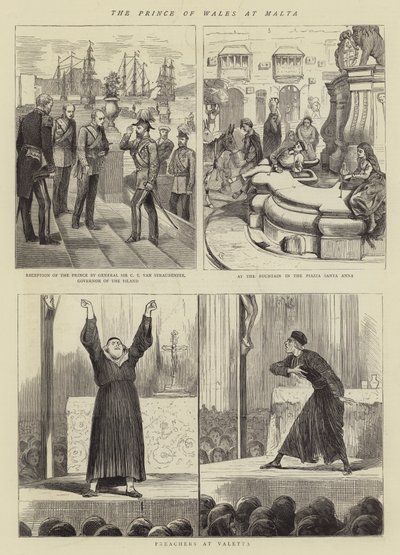 Prinsen af Wales på Malta af Alfred Chantrey Corbould